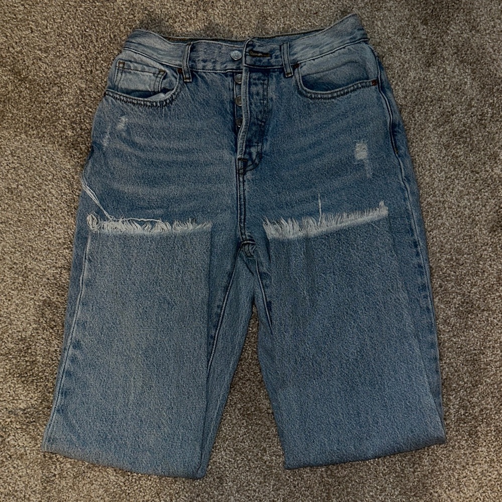 PacSun Women's Blue Straight Leg Jeans